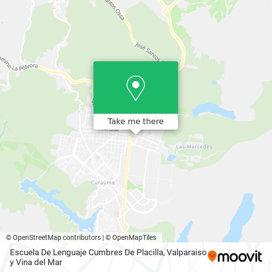 Mapa de Escuela De Lenguaje Cumbres De Placilla