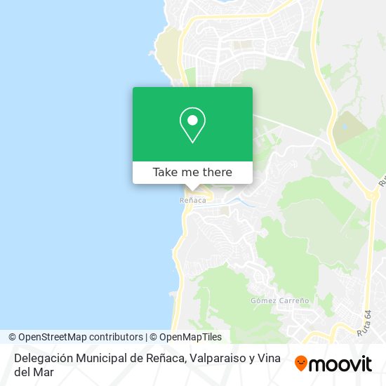 Mapa de Delegación Municipal de Reñaca