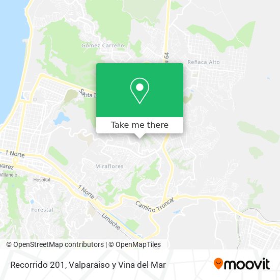 Recorrido 201 map