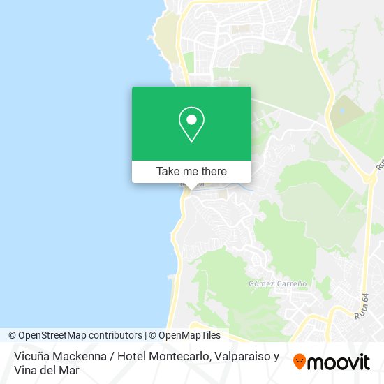 Mapa de Vicuña Mackenna / Hotel Montecarlo