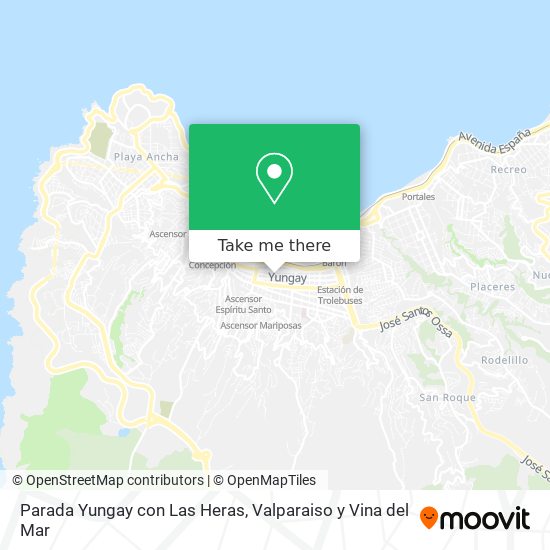 Mapa de Parada Yungay con Las Heras