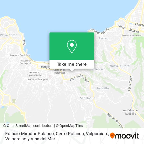 Mapa de Edificio Mirador Polanco, Cerro Polanco, Valparaíso.