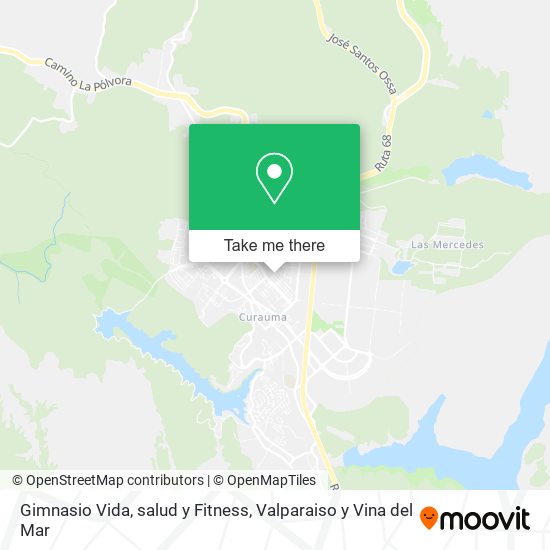 Mapa de Gimnasio Vida, salud y Fitness