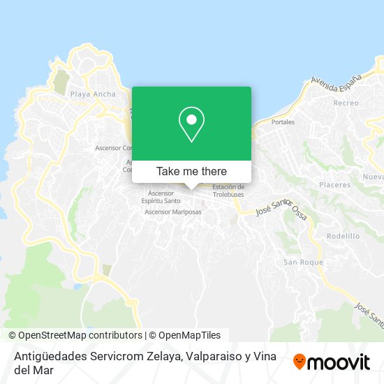 Antigüedades Servicrom Zelaya map