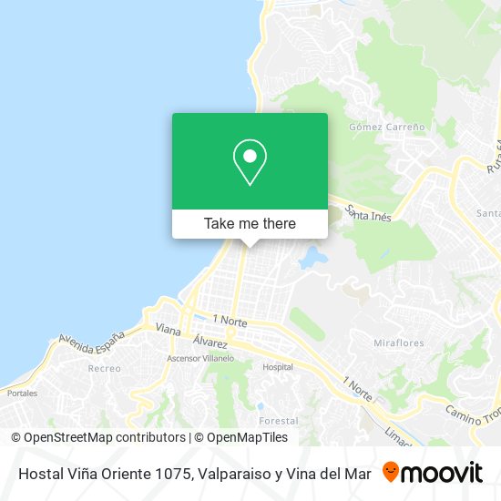 Hostal Viña Oriente 1075 map