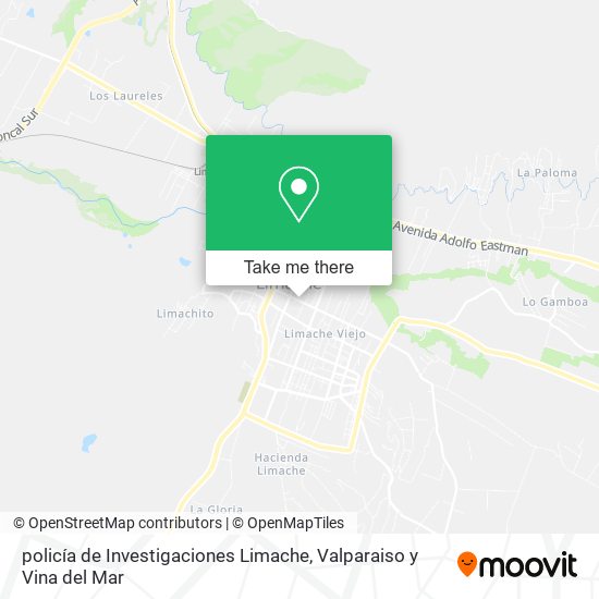 policía de Investigaciones Limache map