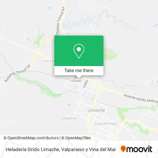 Mapa de Heladería Grido Limache