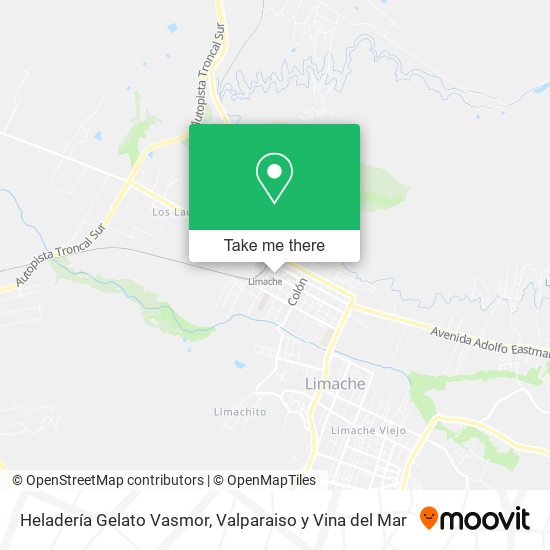 Mapa de Heladería Gelato Vasmor