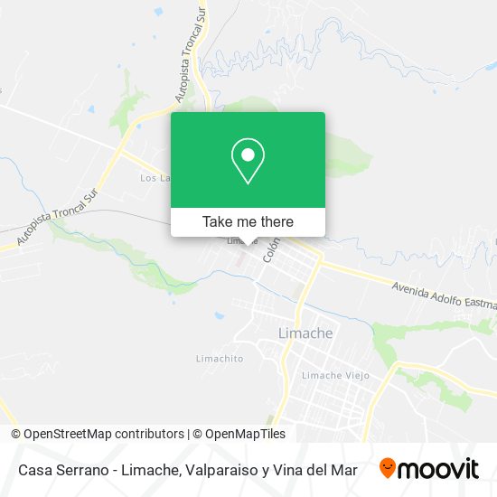 Casa Serrano - Limache map