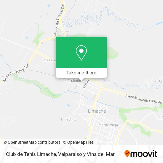 Mapa de Club de Tenis Limache