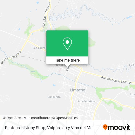 Mapa de Restaurant Jony Shop