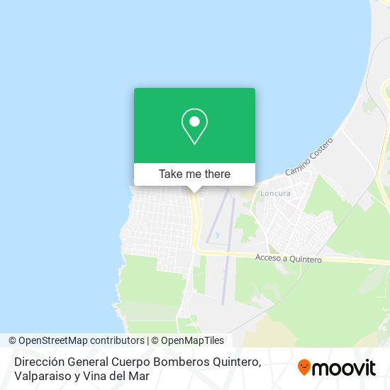 Dirección General Cuerpo Bomberos Quintero map