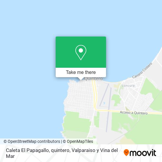 Caleta El Papagallo, quintero map