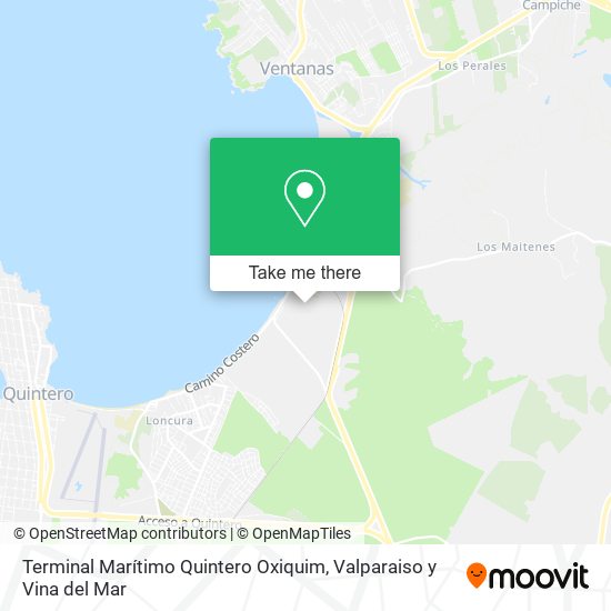 Terminal Marítimo Quintero Oxiquim map