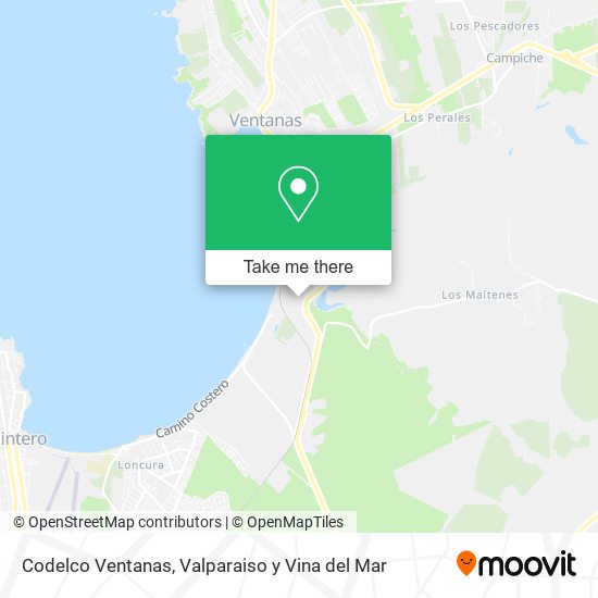 Codelco Ventanas map