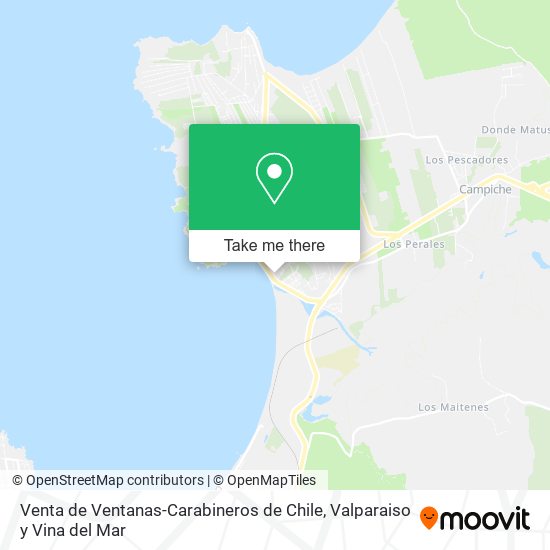 Venta de Ventanas-Carabineros de Chile map