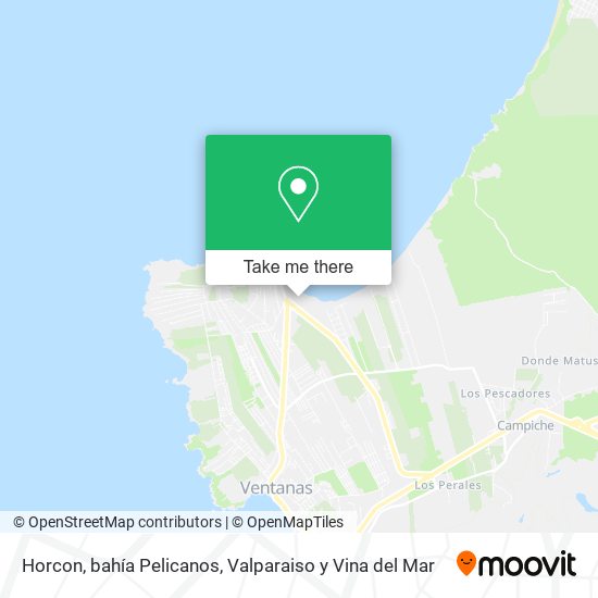 Horcon, bahía Pelicanos map