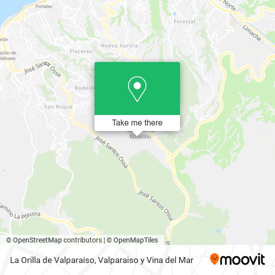 Mapa de La Orilla de Valparaíso