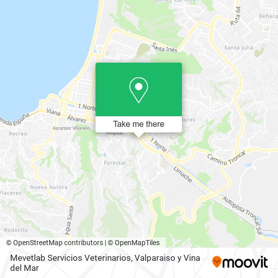 Mapa de Mevetlab Servicios Veterinarios