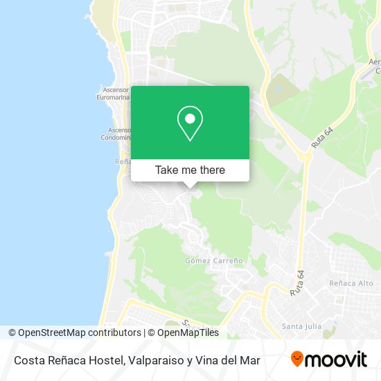 Costa Reñaca Hostel map