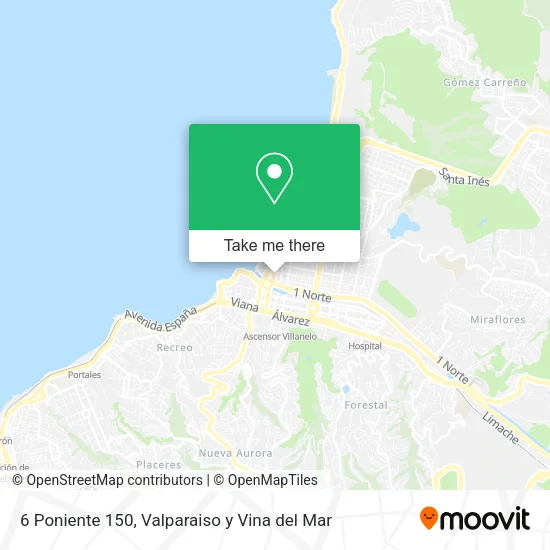 Mapa de 6 Poniente 150