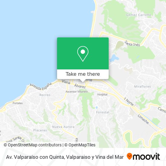 Av. Valparaíso con Quinta map
