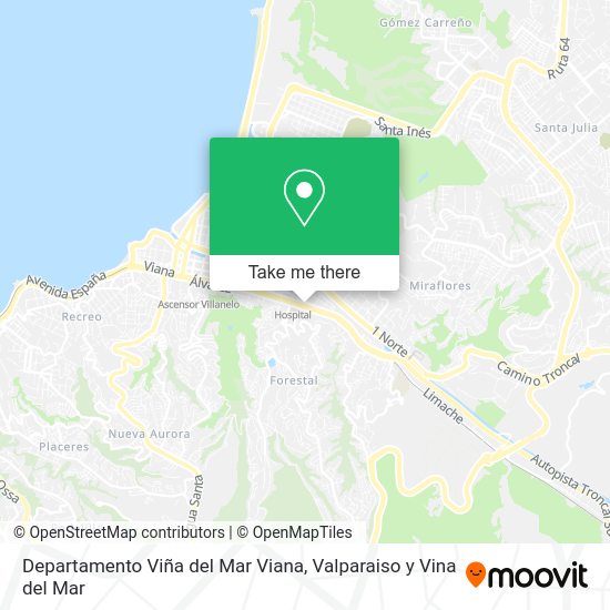 Departamento Viña del Mar Viana map