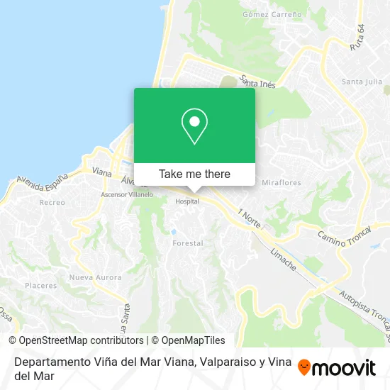 Mapa de Departamento Viña del Mar Viana