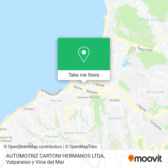Mapa de AUTOMOTRIZ CARTONI HERMANOS LTDA
