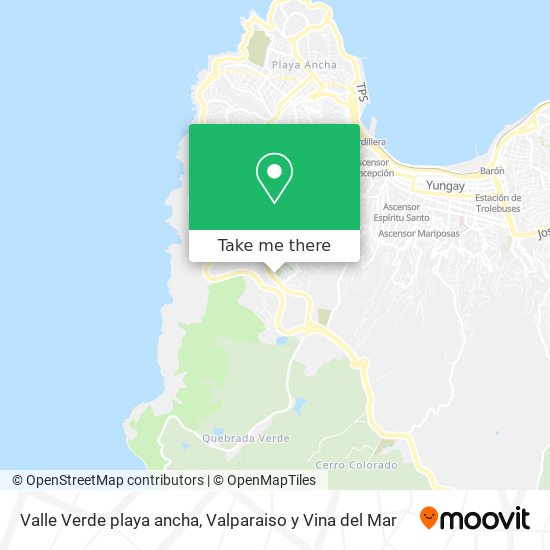 Valle Verde playa ancha map