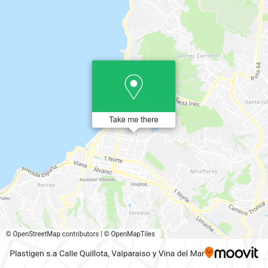 Plastigen s.a Calle Quillota map