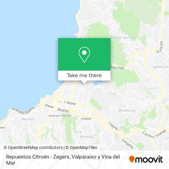 Repuestos Citroën - Zegers map