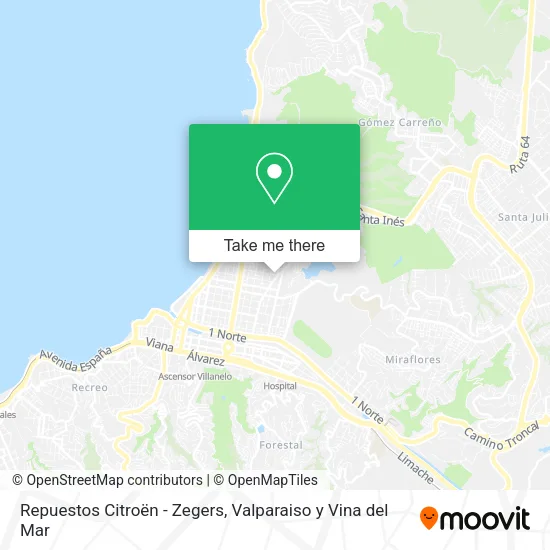 Repuestos Citroën - Zegers map