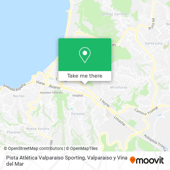 Pista Atlética Valparaíso Sporting map