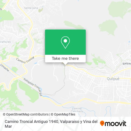 Camino Troncal Antiguo 1940 map