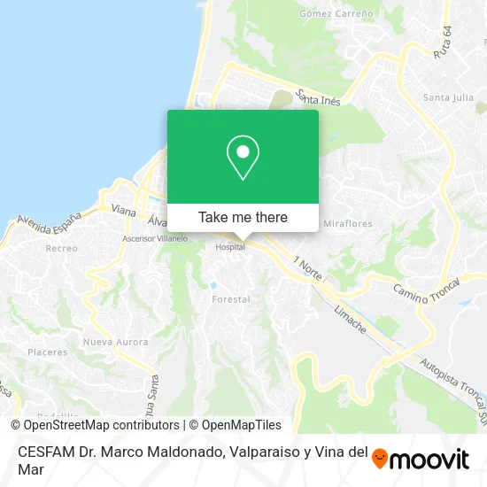 Mapa de CESFAM Dr.  Marco Maldonado