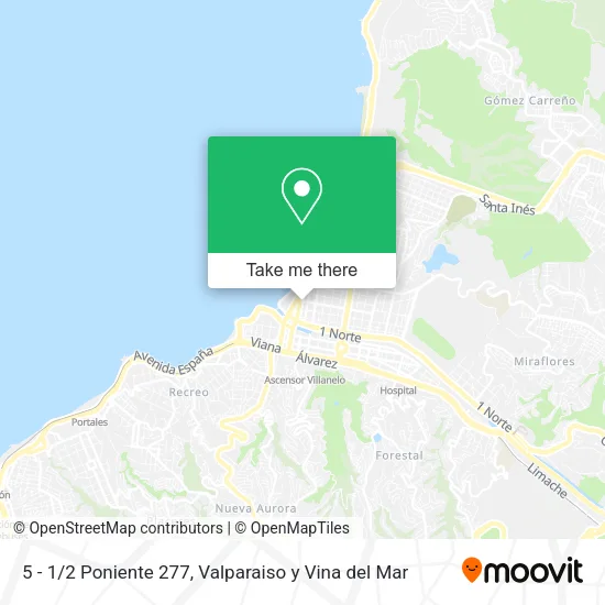Mapa de 5 - 1/2 Poniente 277