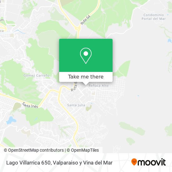 Mapa de Lago Villarrica 650