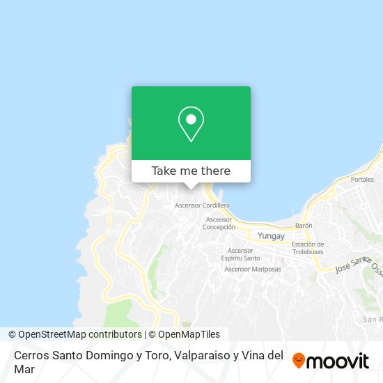Cerros Santo Domingo y Toro map