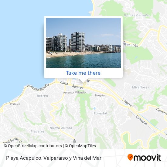 Mapa de Playa Acapulco