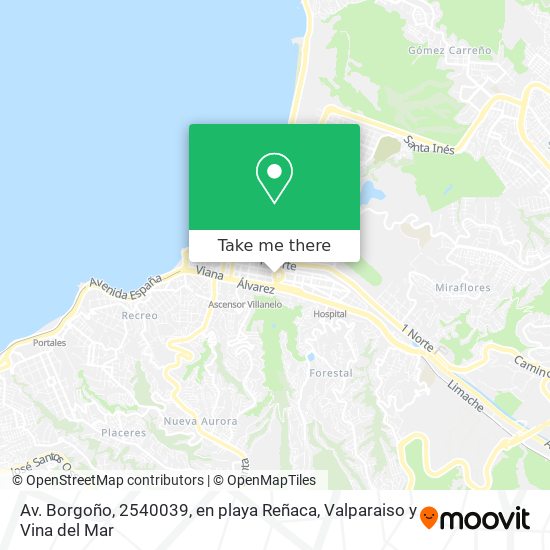 Av. Borgoño, 2540039, en playa Reñaca map