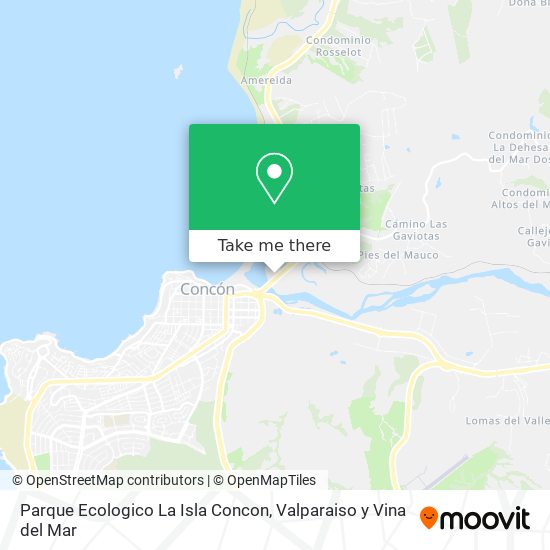 Parque Ecologico La Isla Concon map