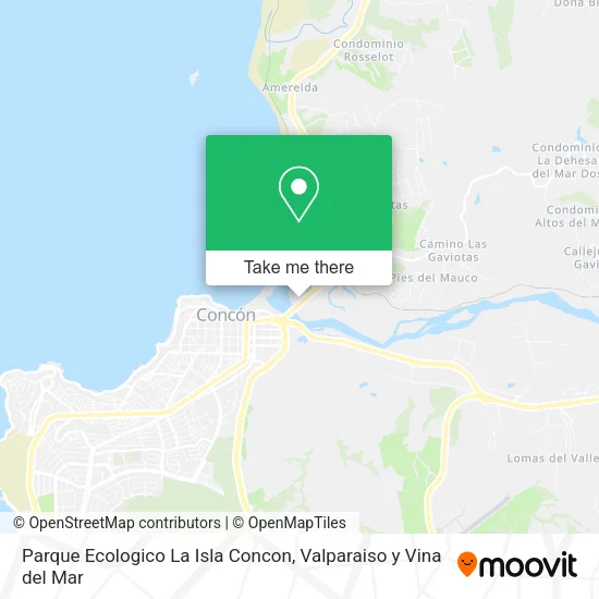 Mapa de Parque Ecologico La Isla Concon