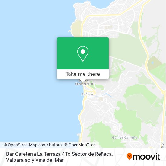 Bar Cafeteria La Terraza 4To Sector de Reñaca map