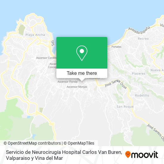 Servicio de Neurocirugía Hospital Carlos Van Buren map