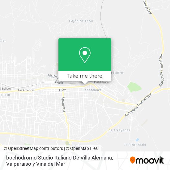 bochódromo Stadio Italiano De Villa Alemana map