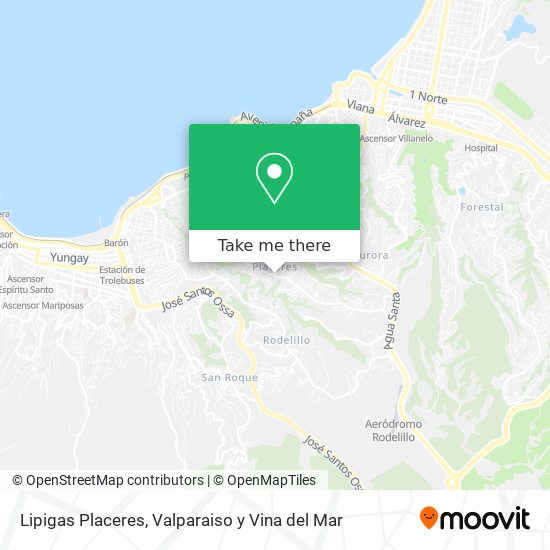 Lipigas Placeres map