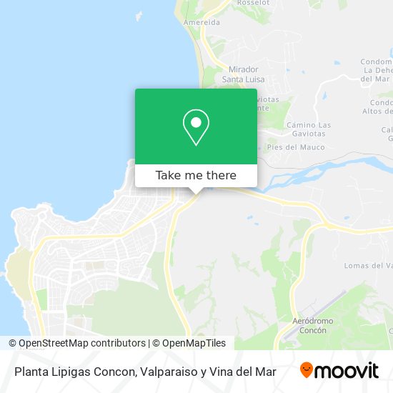 Planta Lipigas Concon map