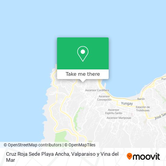 Mapa de Cruz Roja Sede Playa Ancha