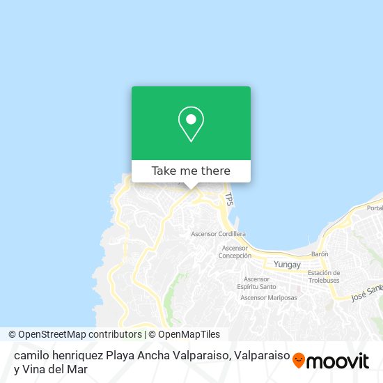 camilo henriquez Playa Ancha Valparaiso map